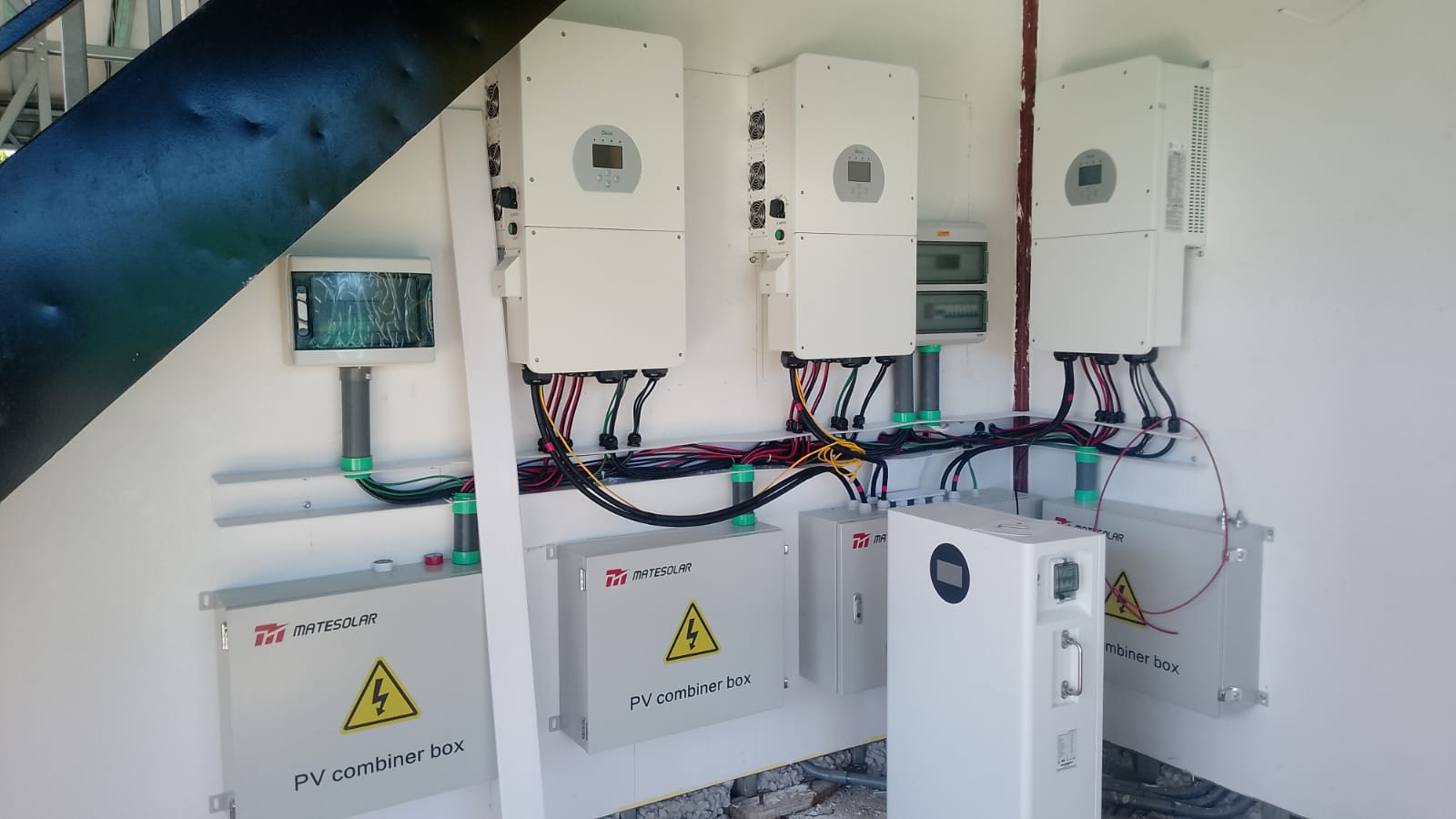 Three-inverter solar power control system
